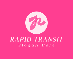 Pink Ribbon Letter R logo design