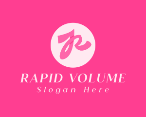 Pink Ribbon Letter R logo design