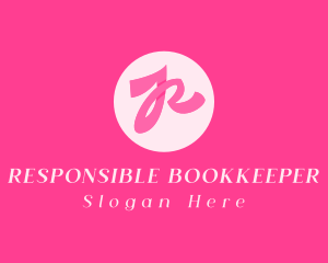 Pink Ribbon Letter R logo design