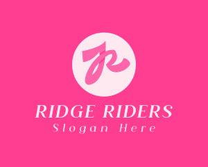 Pink Ribbon Letter R logo design