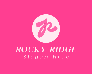 Pink Ribbon Letter R logo design