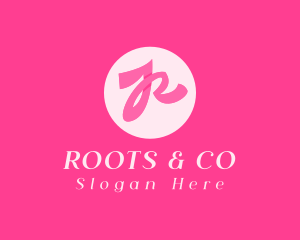 Pink Ribbon Letter R logo design