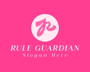 Pink Ribbon Letter R logo design