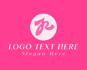Trendy - Pink Ribbon Letter R logo design