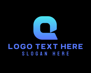 Technology Digital Letter Q  logo