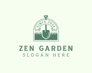 Grass Gardener Shovel logo design