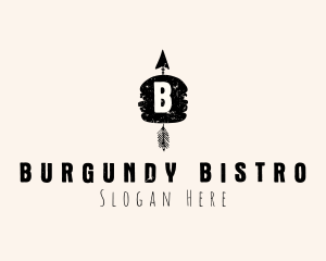 Rustic Burger Arrow logo design