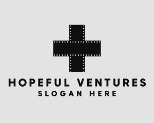 Cinema Filmstrip Cross logo