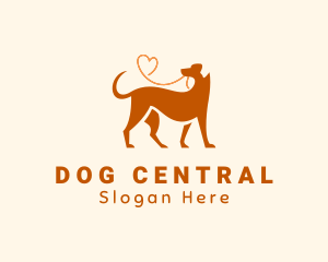 Labrador Dog Walker Leash logo design