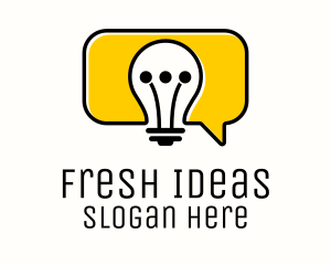 Bulb Idea Communication logo design