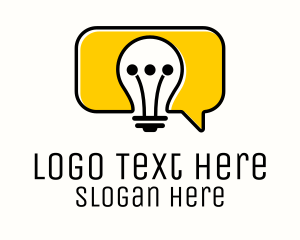 Communication - Bulb Idea Communication logo design