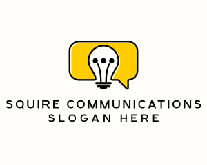 Bulb Idea Communication logo design