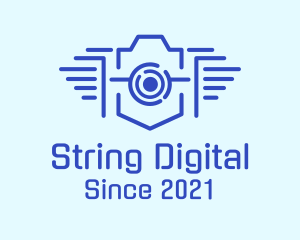 Blue Digital Camera logo design