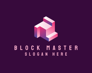 3D Builder Geometric Block logo