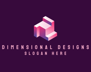 3D Builder Geometric Block logo