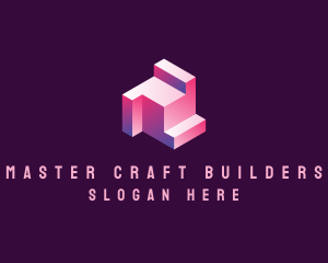 3D Builder Geometric Block logo