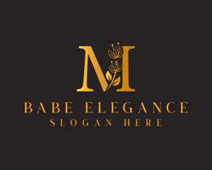 Floral Elegant Nature Letter M Logo