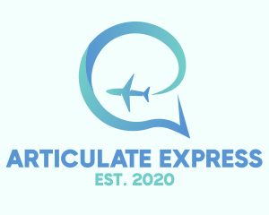 Airplane Travel Chat logo design