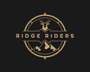 Camp Badge Reindeer logo design