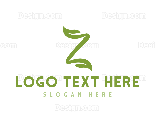 Green Leaf Z Stroke Logo