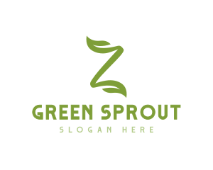 Green Leaf Z Stroke logo