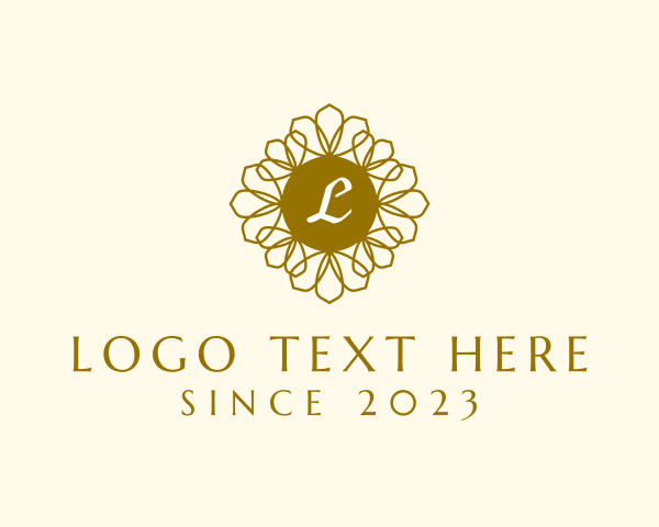 Gold Flower logo example 3