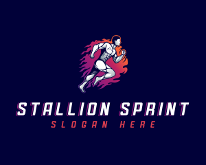 Running Sprint Fitness logo design