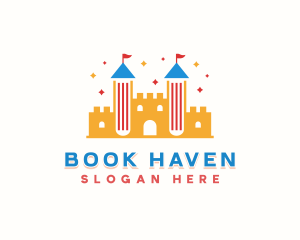 Book Castle Education logo design