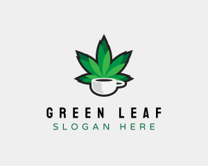 Weed Leaf Cup logo design