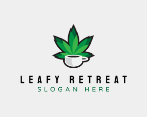 Weed Leaf Cup logo design