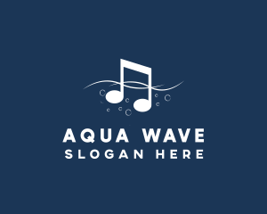 Musical Note Sea logo design