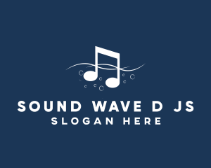 Musical Note Sea logo design