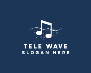 Musical Note Sea logo design