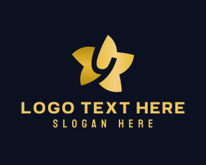 Gold Star Letter Y logo