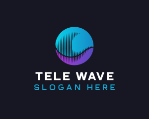 Abstract Sound Wave logo design