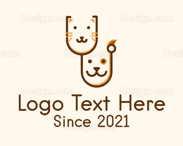 Dog Cat Veterinary Logo