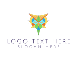 Geometric Owl Bird logo