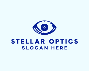 Blue Optic Eye logo design