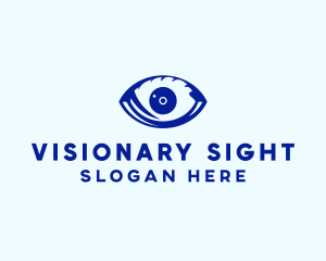 Blue Optic Eye logo design