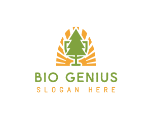 Bio Tree Emblem logo design