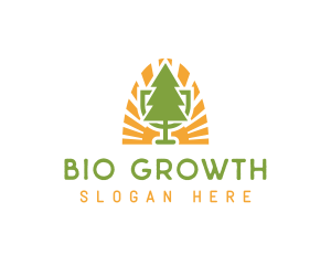 Bio Tree Emblem logo design