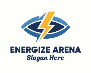 Thunderbolt Eye Energizer logo design