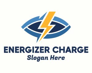 Thunderbolt Eye Energizer logo design