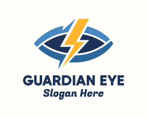 Thunderbolt Eye Energizer logo design