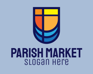 Stained Glass Parish Window logo design