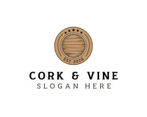 Wooden Barrel Badge logo design