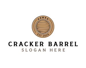 Wooden Barrel Badge logo design