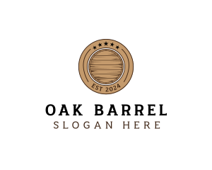 Wooden Barrel Badge logo design