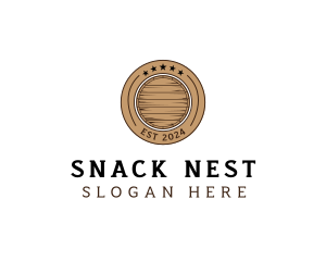 Wooden Barrel Badge logo design