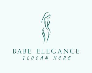 Naked Elegant Woman logo design